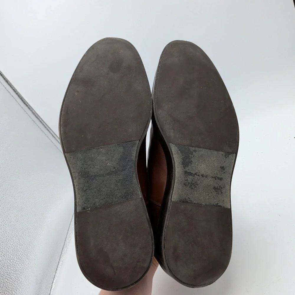 Wolf & Shepherd Closer Oxford Calfskin Cap Toe Brown Leather Shoes Mens 10 M
